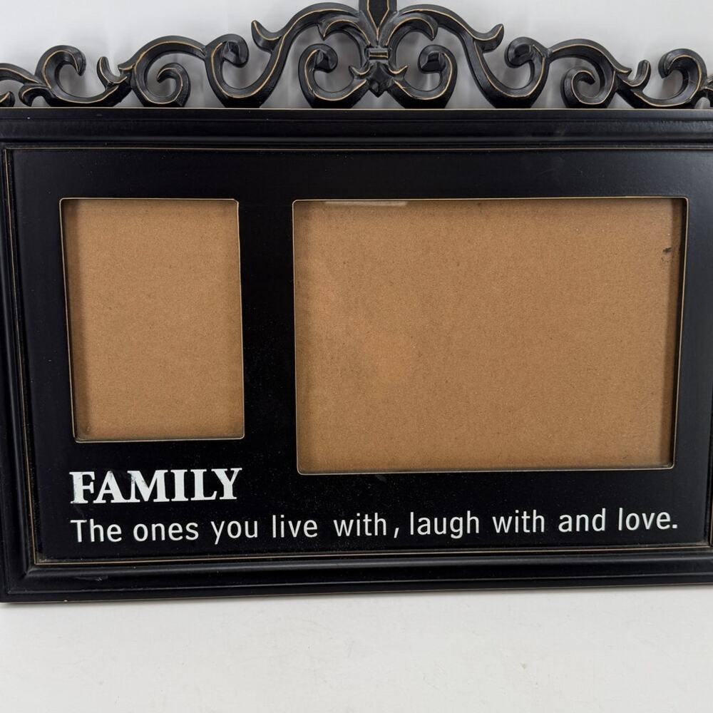 Family Collage Picture Frame Black Scroll Top Farmhouse Wall Decor 21x16 Gift